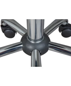 SGABELLO PU NERO GIREVOLE CON RUOTE, 33X33X50-66 CM